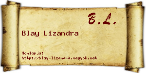 Blay Lizandra névjegykártya